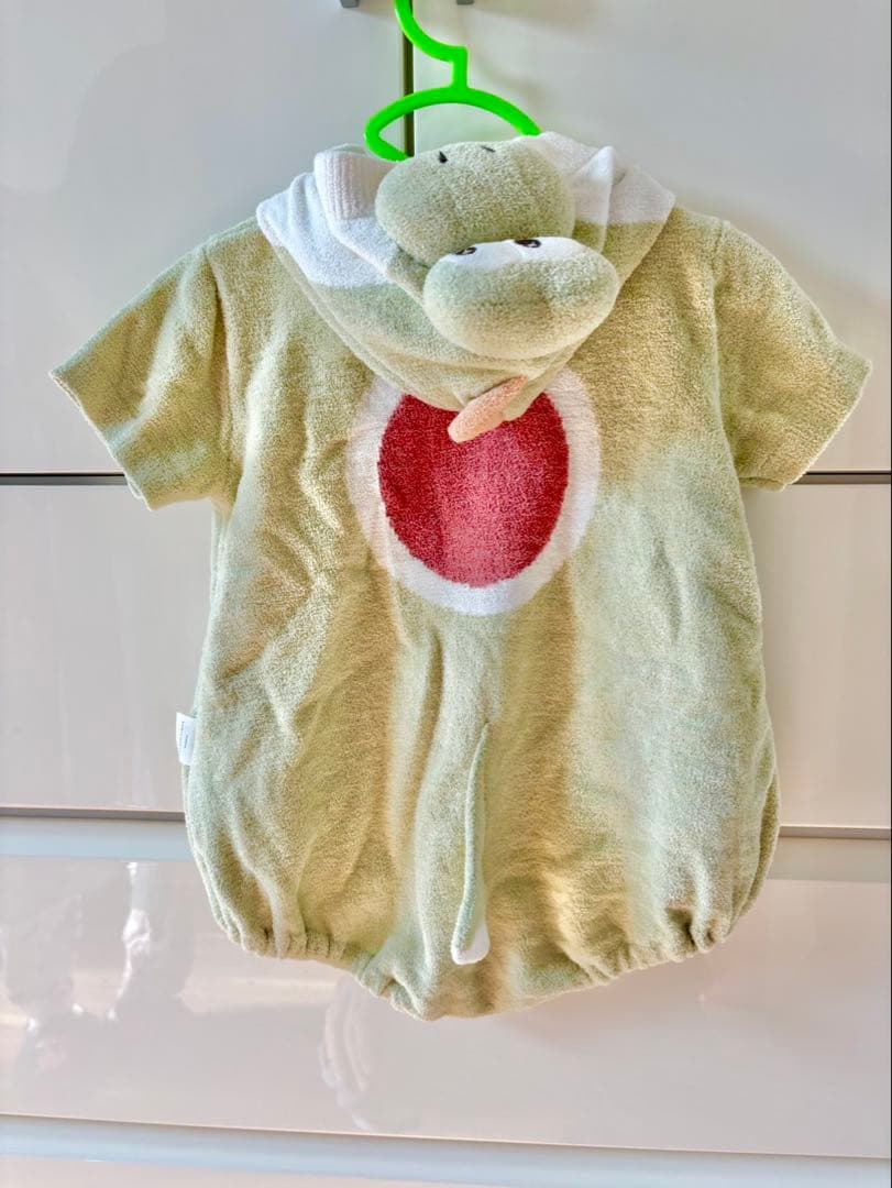 ヨッシー フード付きロンパース 70 (70-80) cm