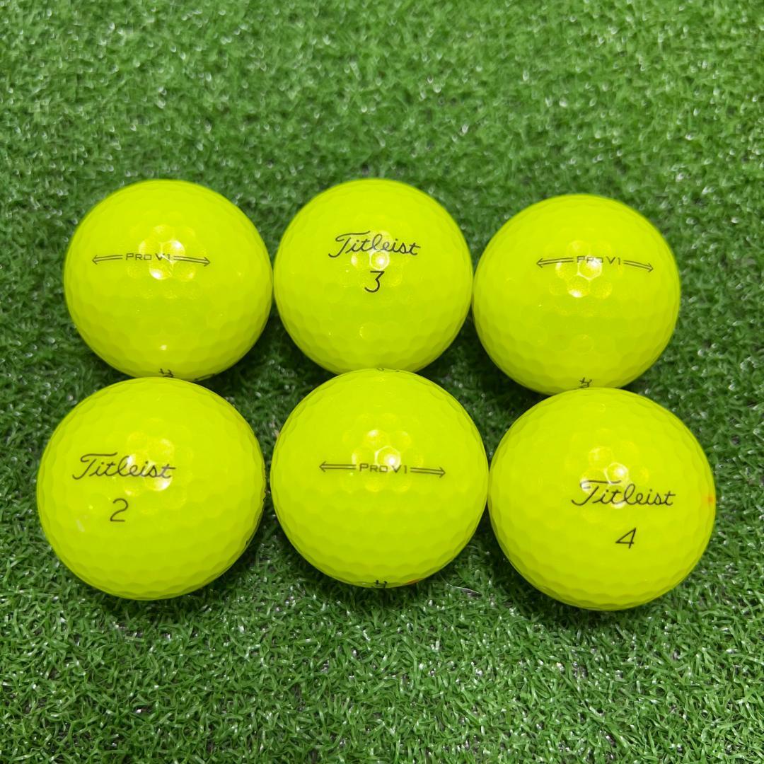 【S01】Titleist PRO V1 黄 21年 ロストボール 24球