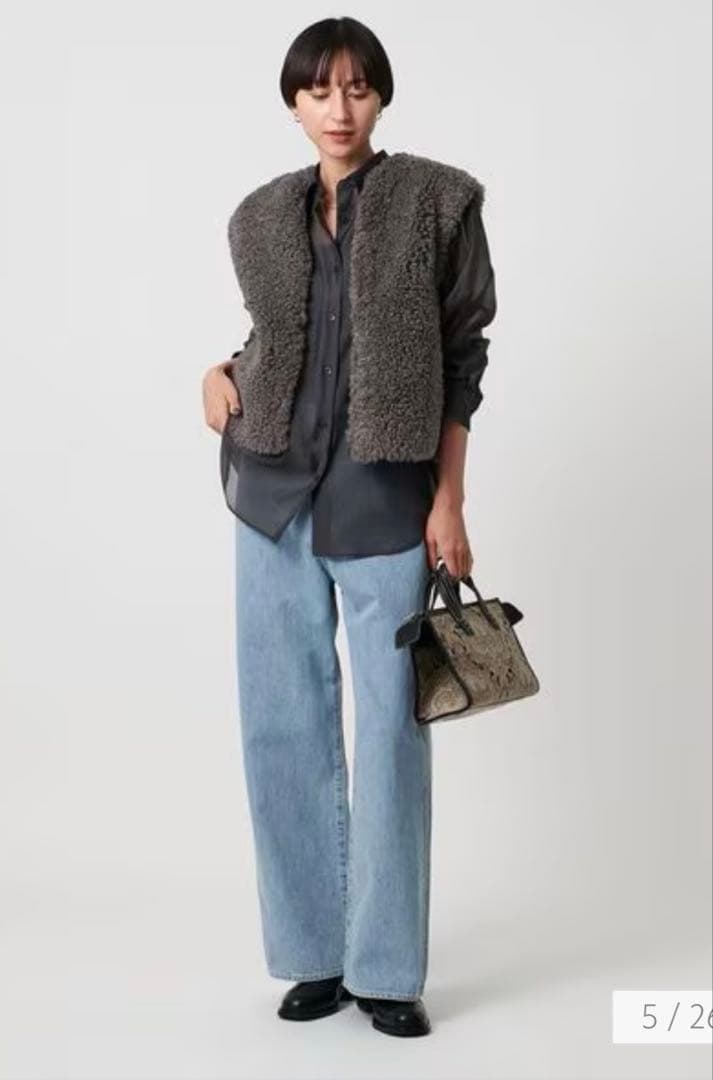 UNITED ARROWS ファーライク ボア ベスト