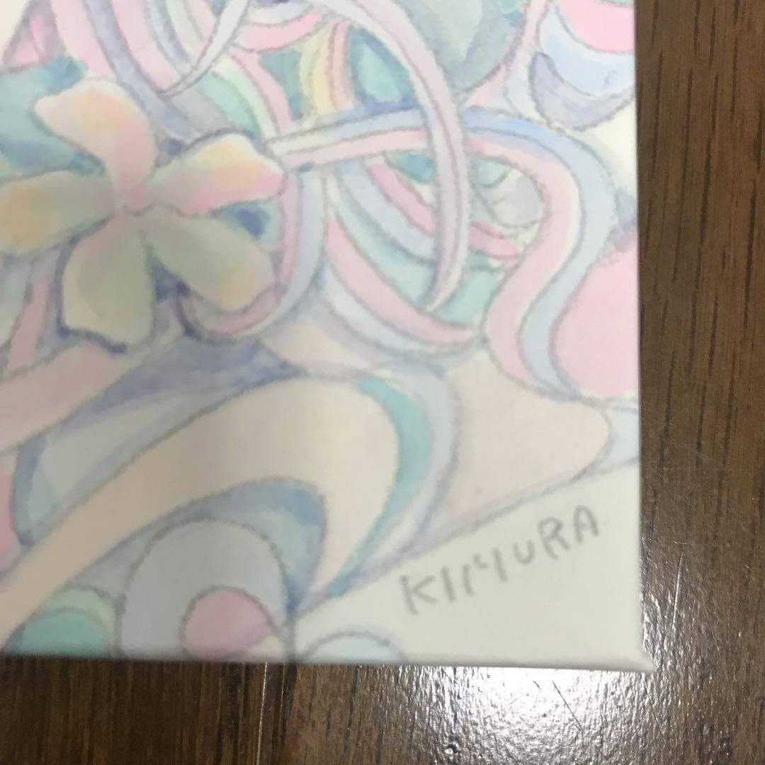 ★木村智博「かすかな思い」木製パネル アクリルガッシュ 色鉛筆 鉛筆 額付き