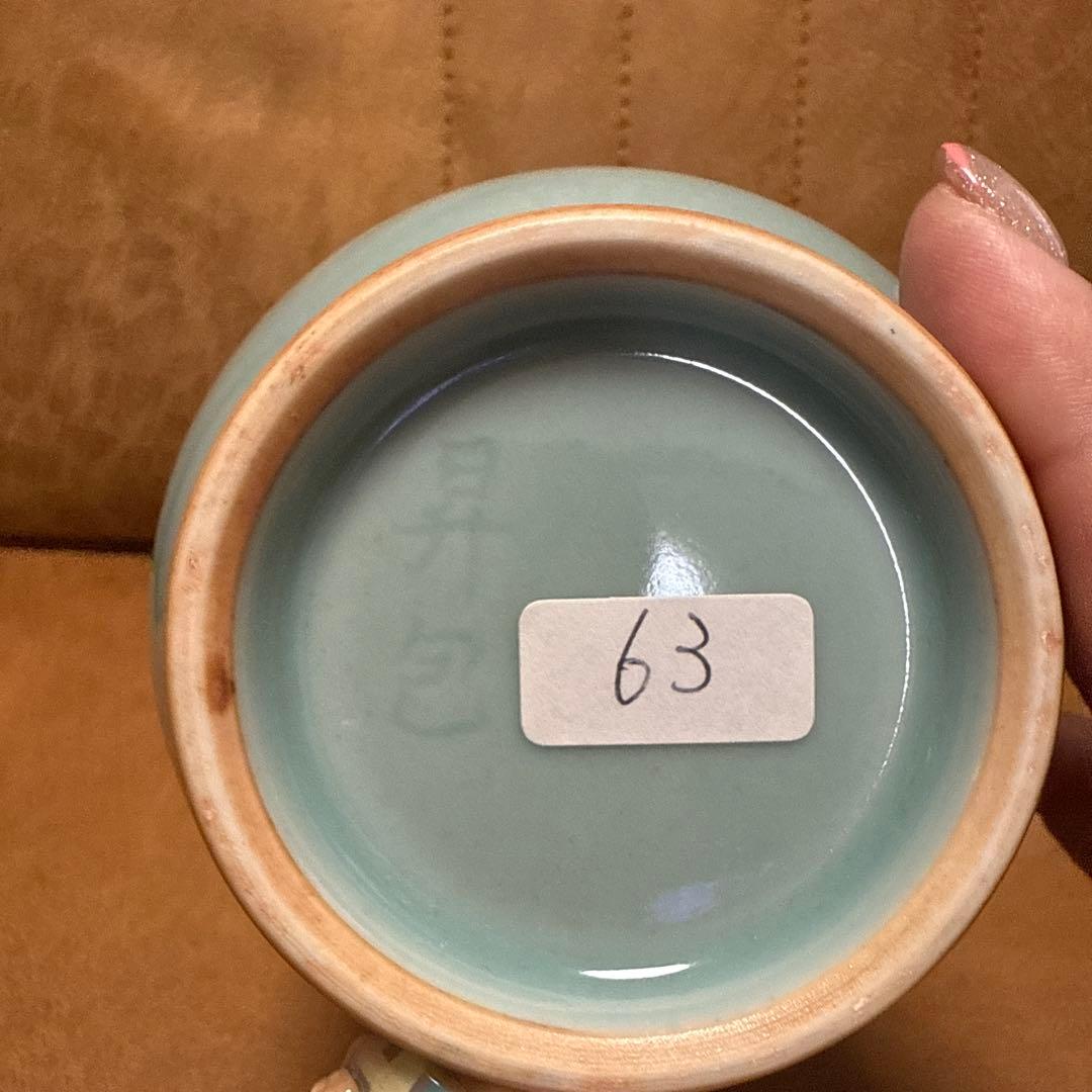 吉田昇包 作 青磁鶴首瓶 共箱・略歴書付 美品 現代陶芸 霊山窯