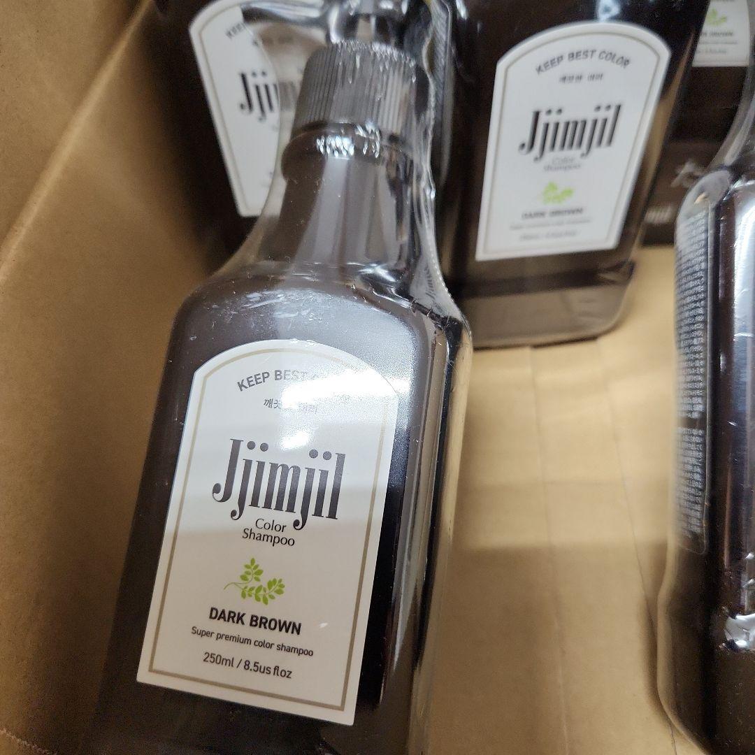 jjimjil カラーシャンプー ダークブラウン 250ml 未開封　５本セット