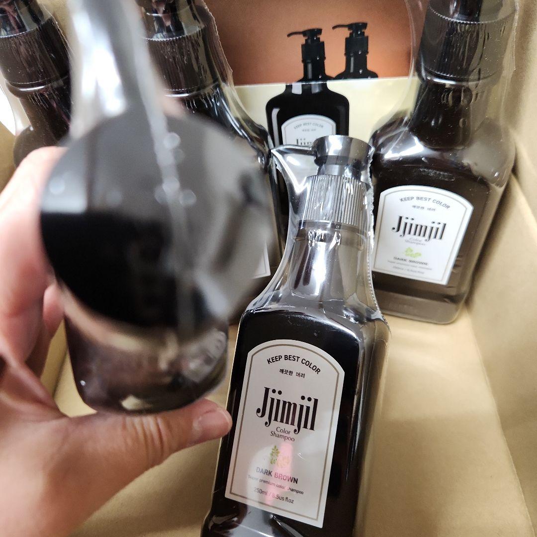 jjimjil カラーシャンプー ダークブラウン 250ml 未開封　５本セット