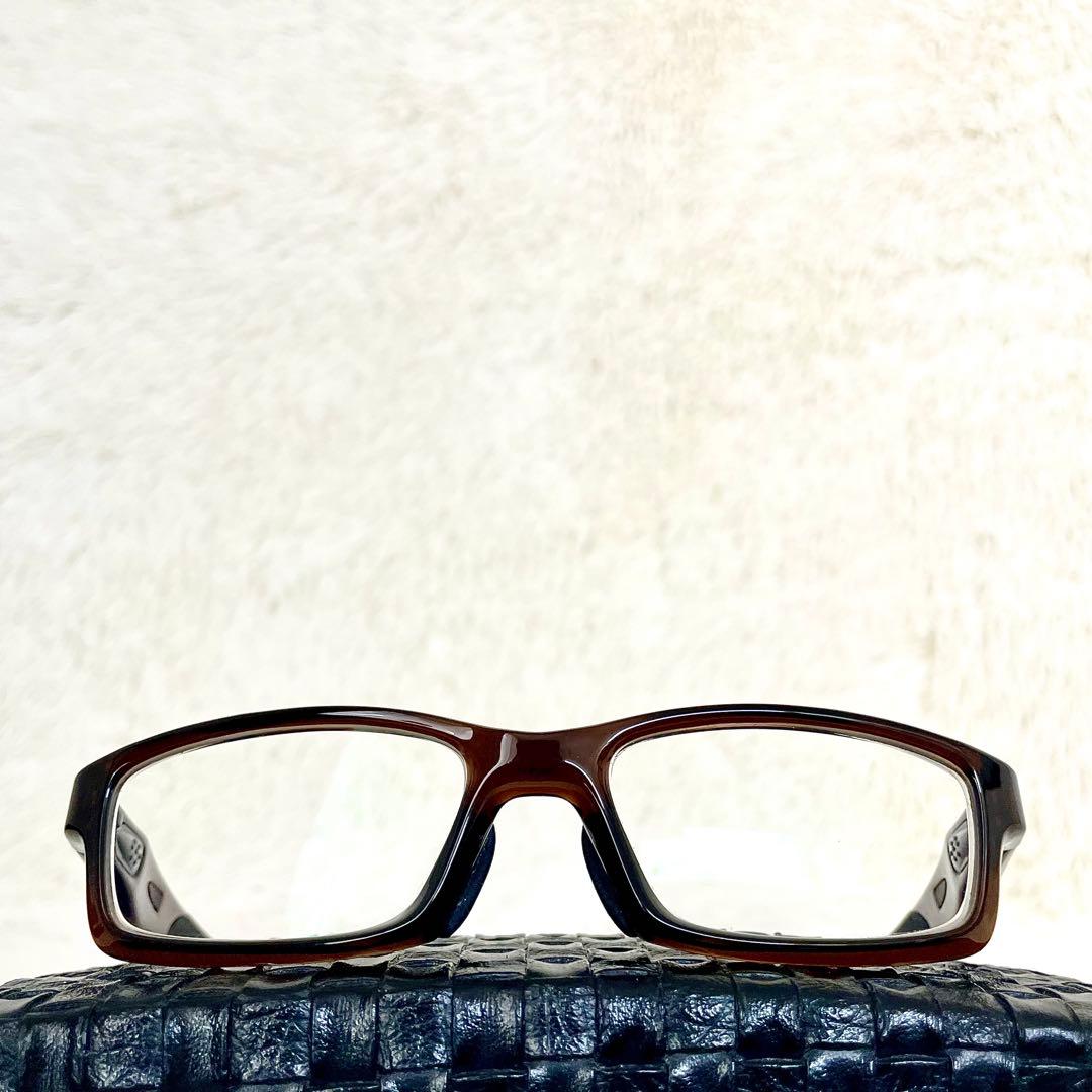 極美品　OAKLEY　オークリー　CROSSLINK　メガネ　ブラウンフレーム