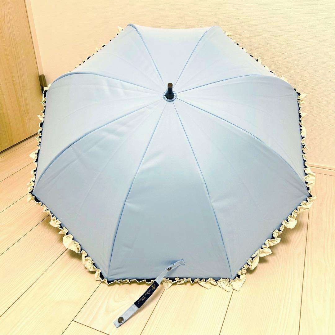 芦屋ロサブラン　日傘　完全遮光　晴雨兼用　フリル　ショートサイズ　50cm
