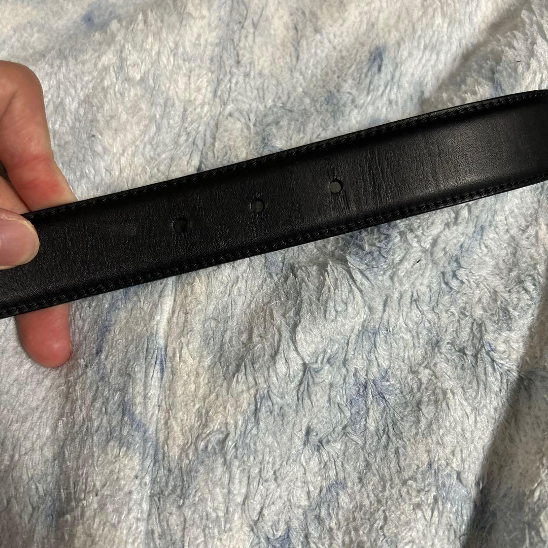 Ferragamo 黒 レザー ベルト ゴールドバックル