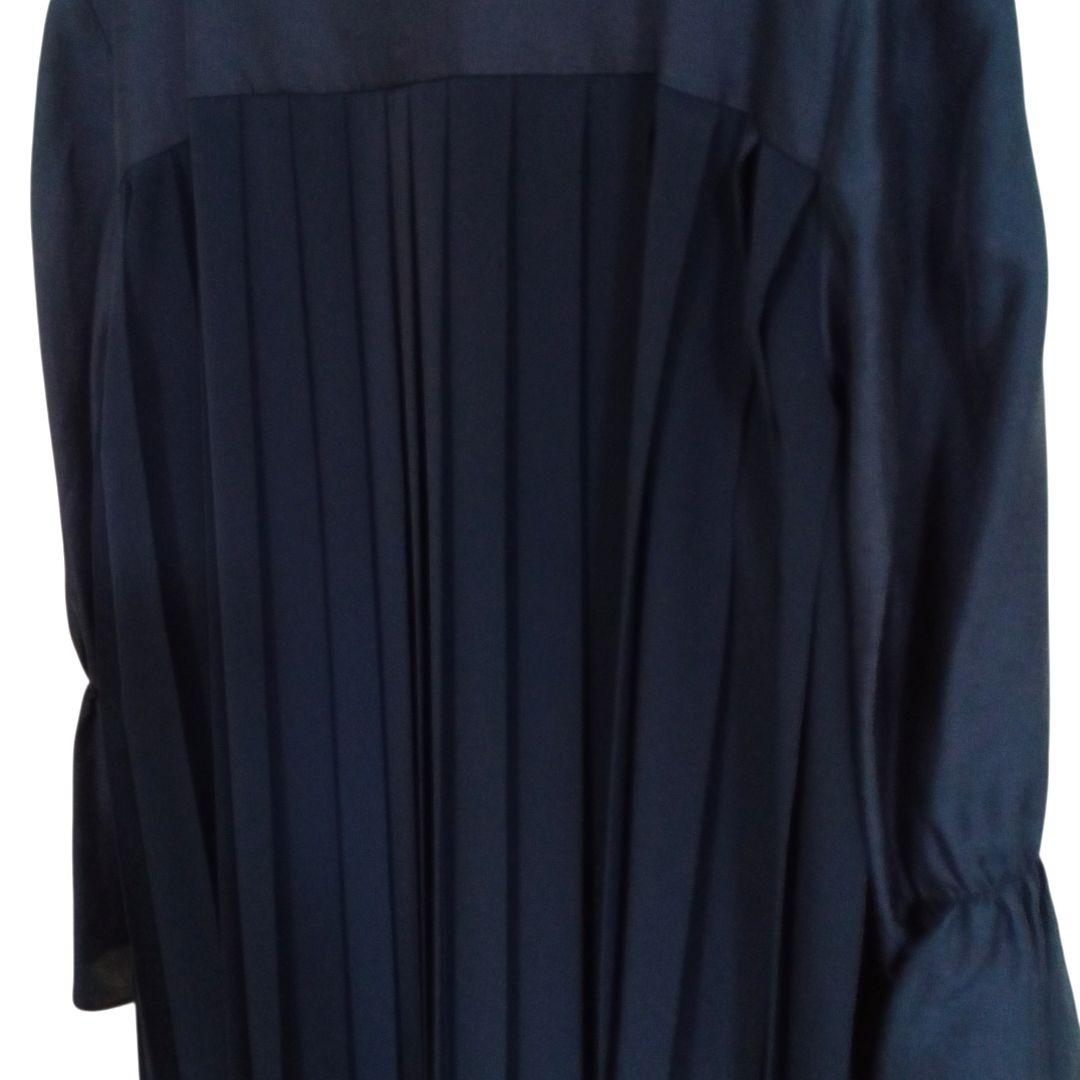 【23区 46】シルク混 2WAYロングワンピース 羽織可 ネイビー XXL