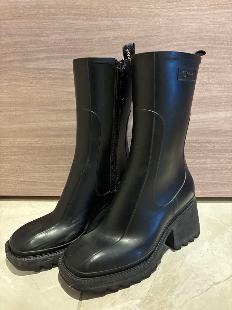 即日発送可⭕️ サイズ37(24cm) Chloe クロエ レインブーツ ベティ