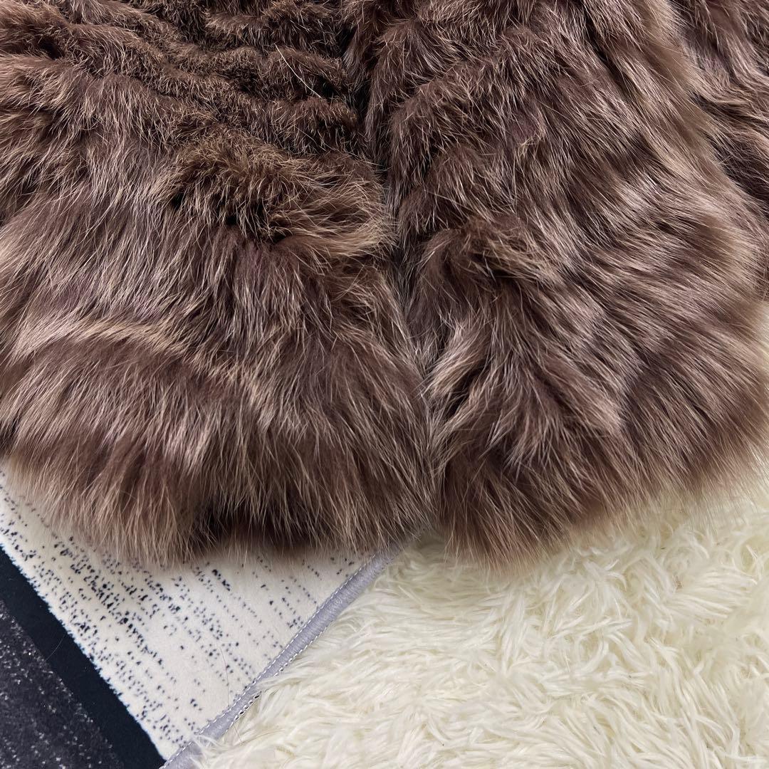 肉厚 ボリューム◎ ブルーフォックス 染め コート 9号 本毛皮 銀サガ