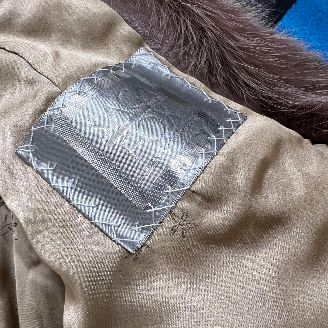 肉厚 ボリューム◎ ブルーフォックス 染め コート 9号 本毛皮 銀サガ