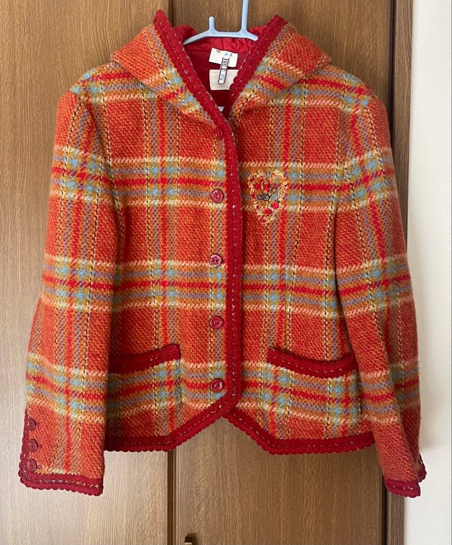 ピンクハウス　ジャケット　ヴィンテージ　ハート刺繍　訳あり