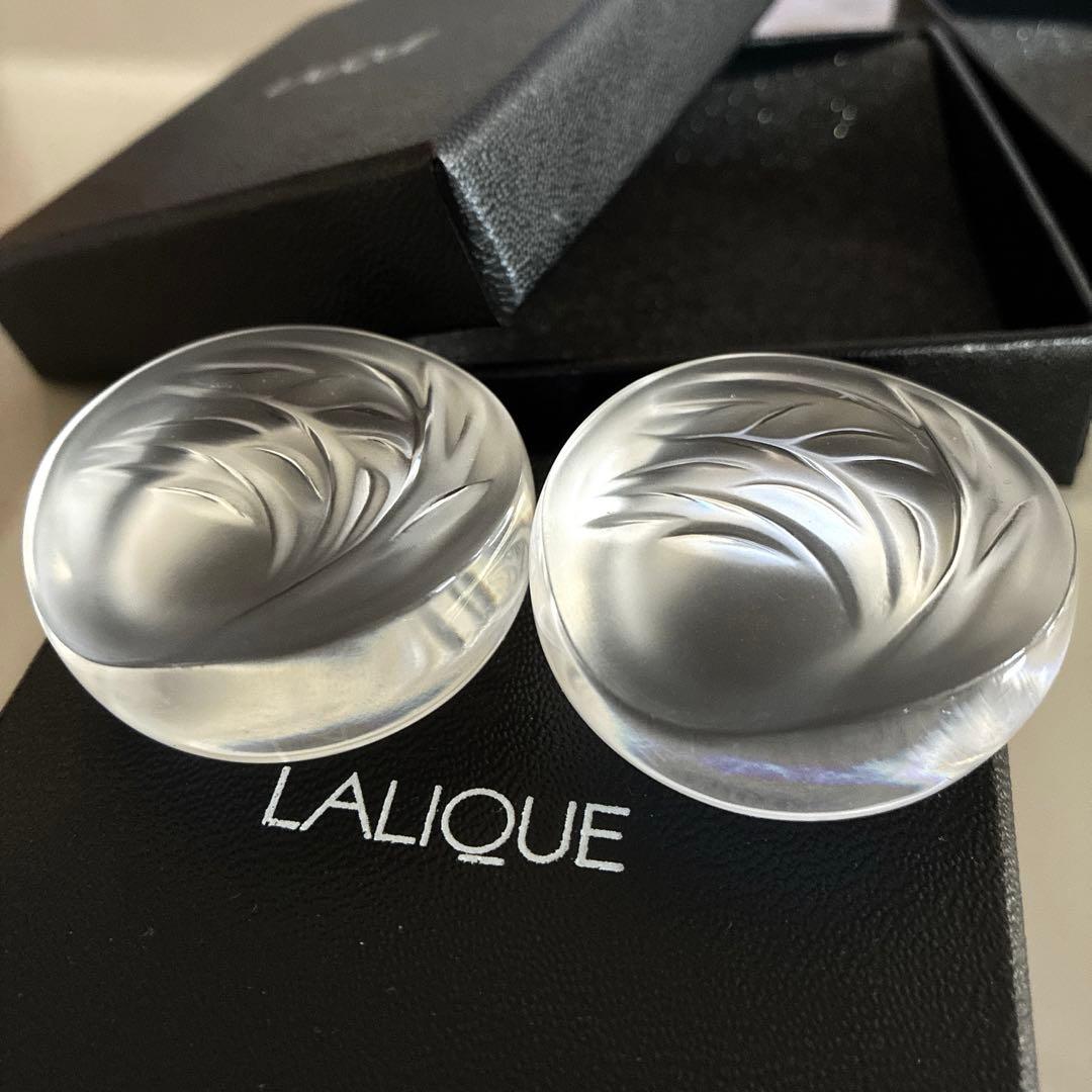 【新品未使用】LALIQUE ラリック　クリスタル 箸置 2個セット　クリスマス