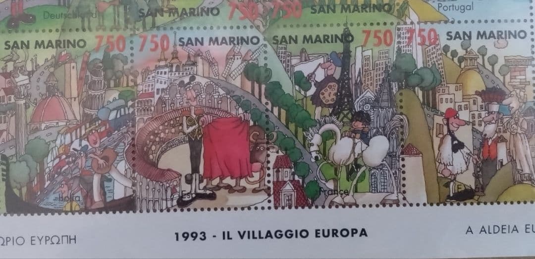 激レア　サンマリノ　 1993年 EC加盟12カ国 海外　外国　記念切手シート