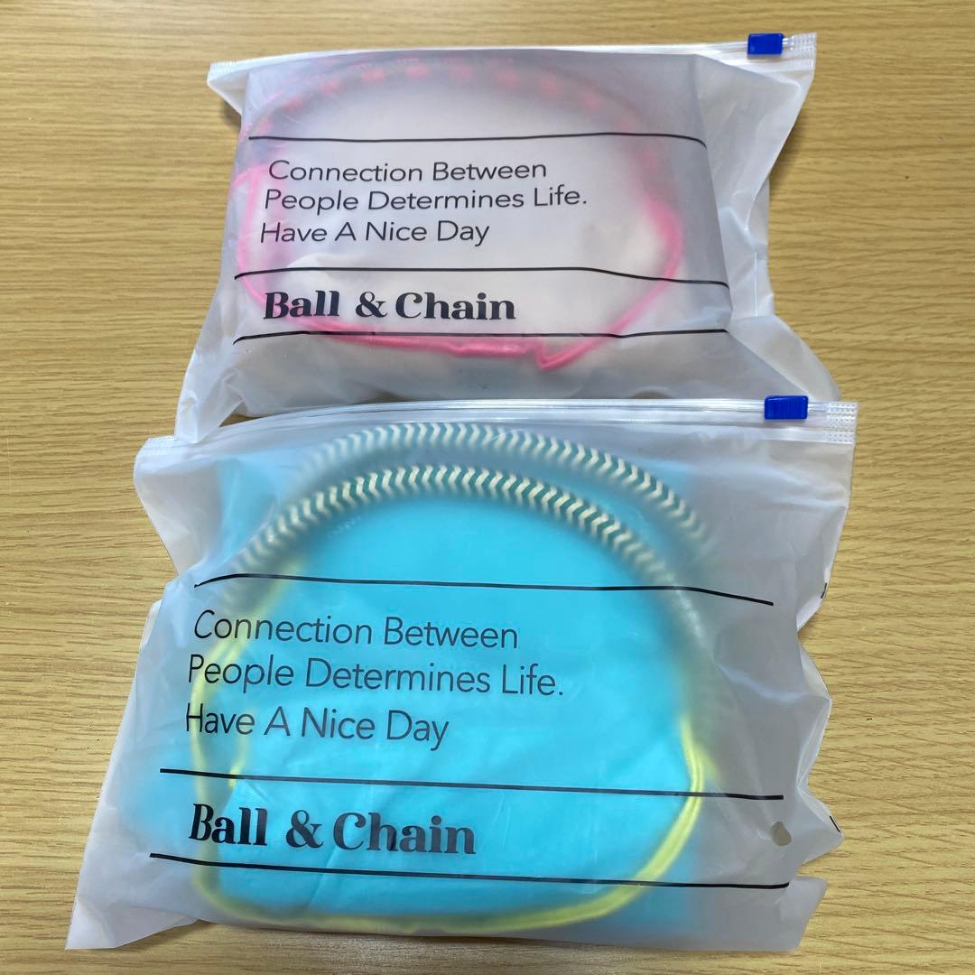 ボールアンドチェーン　カフェタナカ　エコバッグ　ベージュ　グリーン　Mサイズ