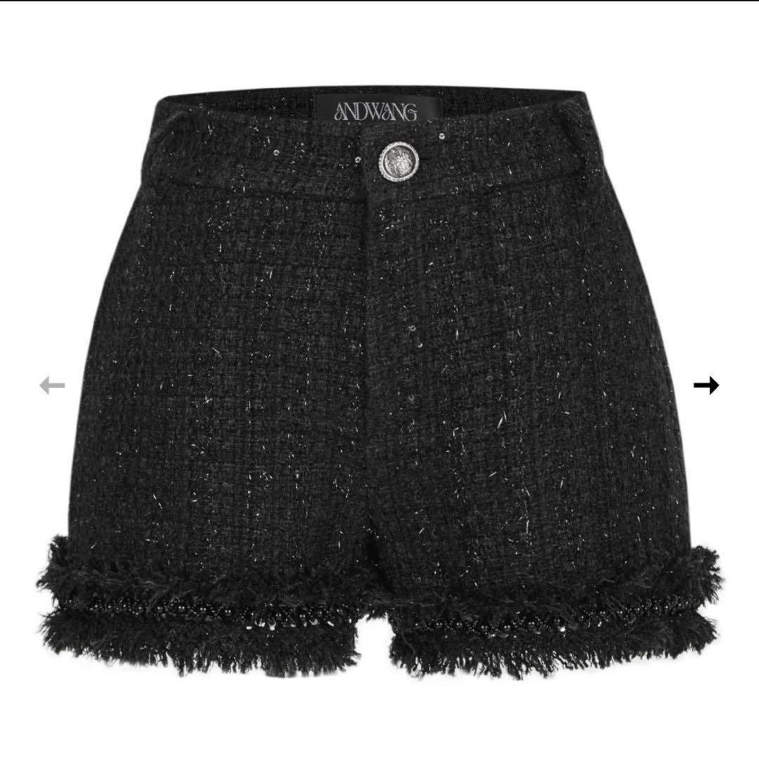 パンツ Tweed classic mini pants / andwang