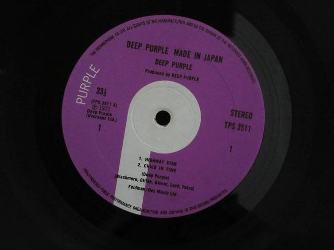DEEP PURPLE★Made In Japan UK Purple オリジナ