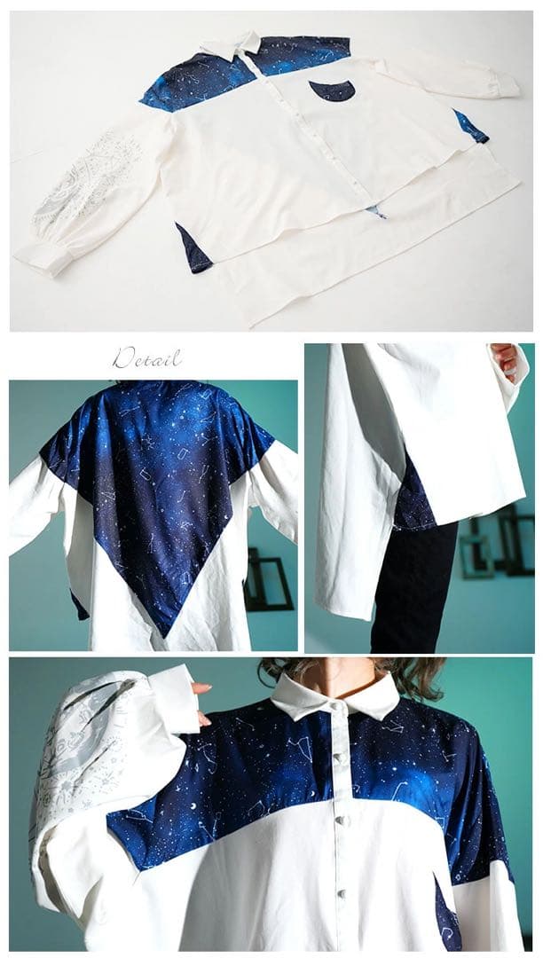 【Favorite】あめのじゃくコラボシャツ 白 White星座 オーバーサイズ