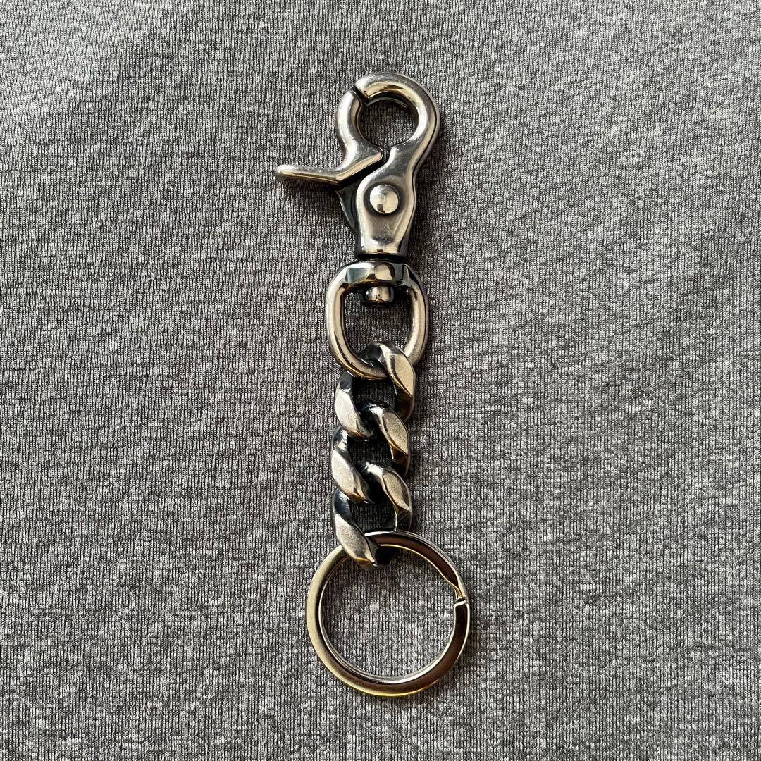 日本製 ウォレットチェーン キーチェーン セット 純銀 40cm 12cm