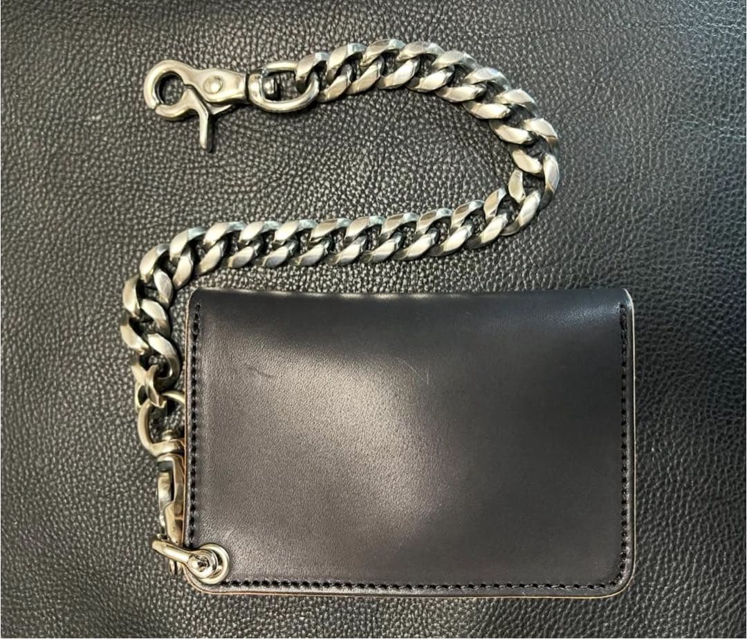 日本製 ウォレットチェーン キーチェーン セット 純銀 40cm 12cm