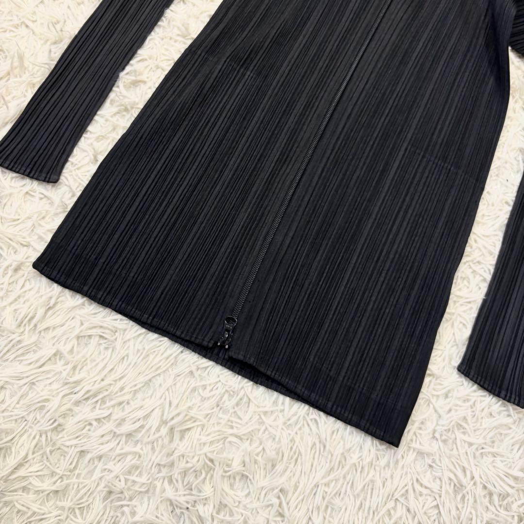 美品✨イッセイミヤケ プリーツ ジャケット 黒 3 Lサイズ カーディガン