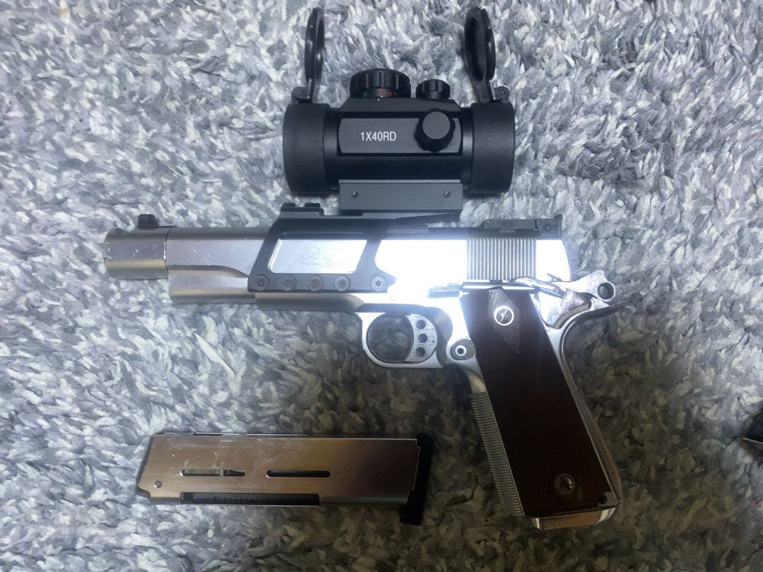 MGC メッキ　m1911 ガバメント　スコープ付き　ベレッタ　モーゼル　SAA