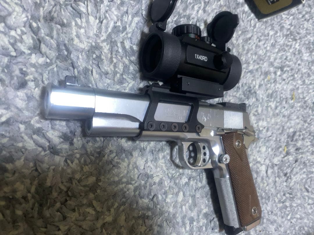 MGC メッキ　m1911 ガバメント　スコープ付き　ベレッタ　モーゼル　SAA