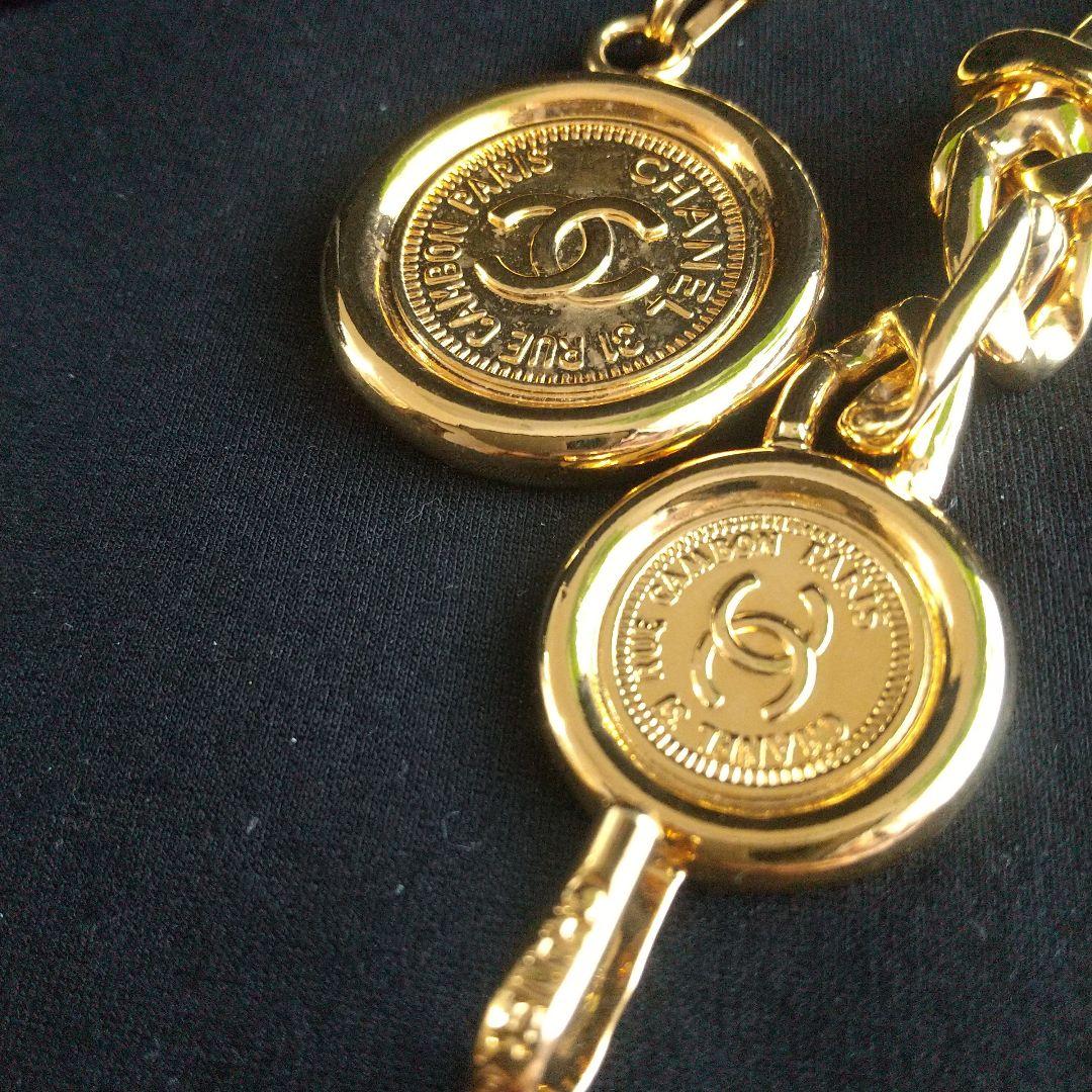 【美品】CHANEL シャネル チェーンベルト モチーフ