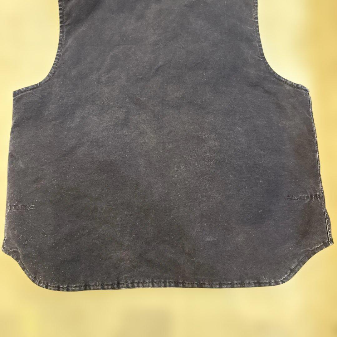 ガチャ様Carhartt カーハート　ダックベスト　企業ロゴ　USA製　XL