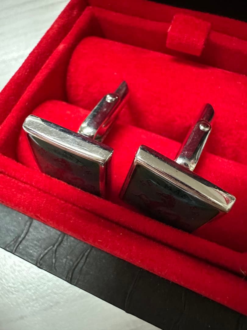 オメガ　カフス　シーマスター　グリーン×シルバー　ギャランティ付き