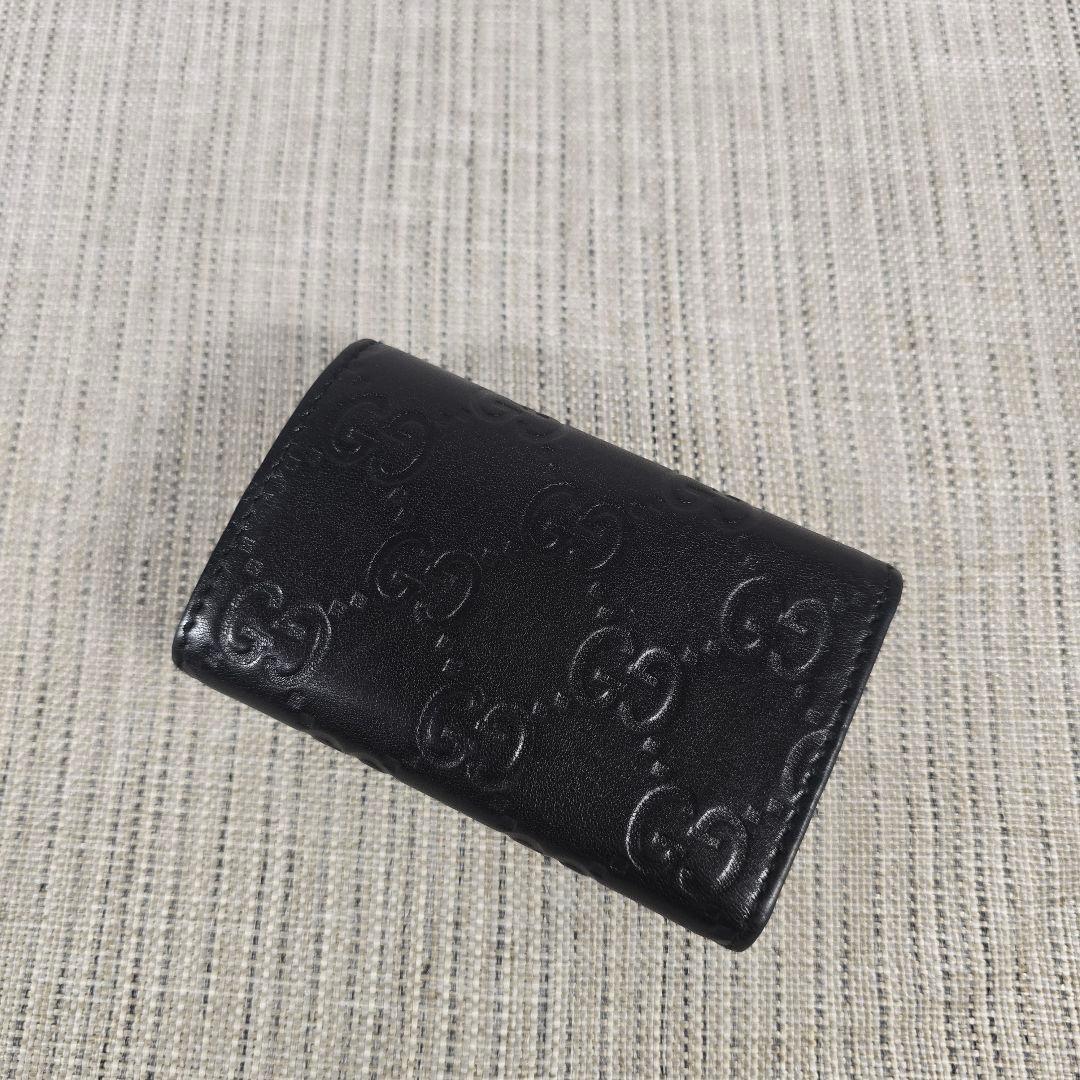 極美品　GUCCI　グッチ　6連　キーケース　グッチシマ　シマライン　レザー
