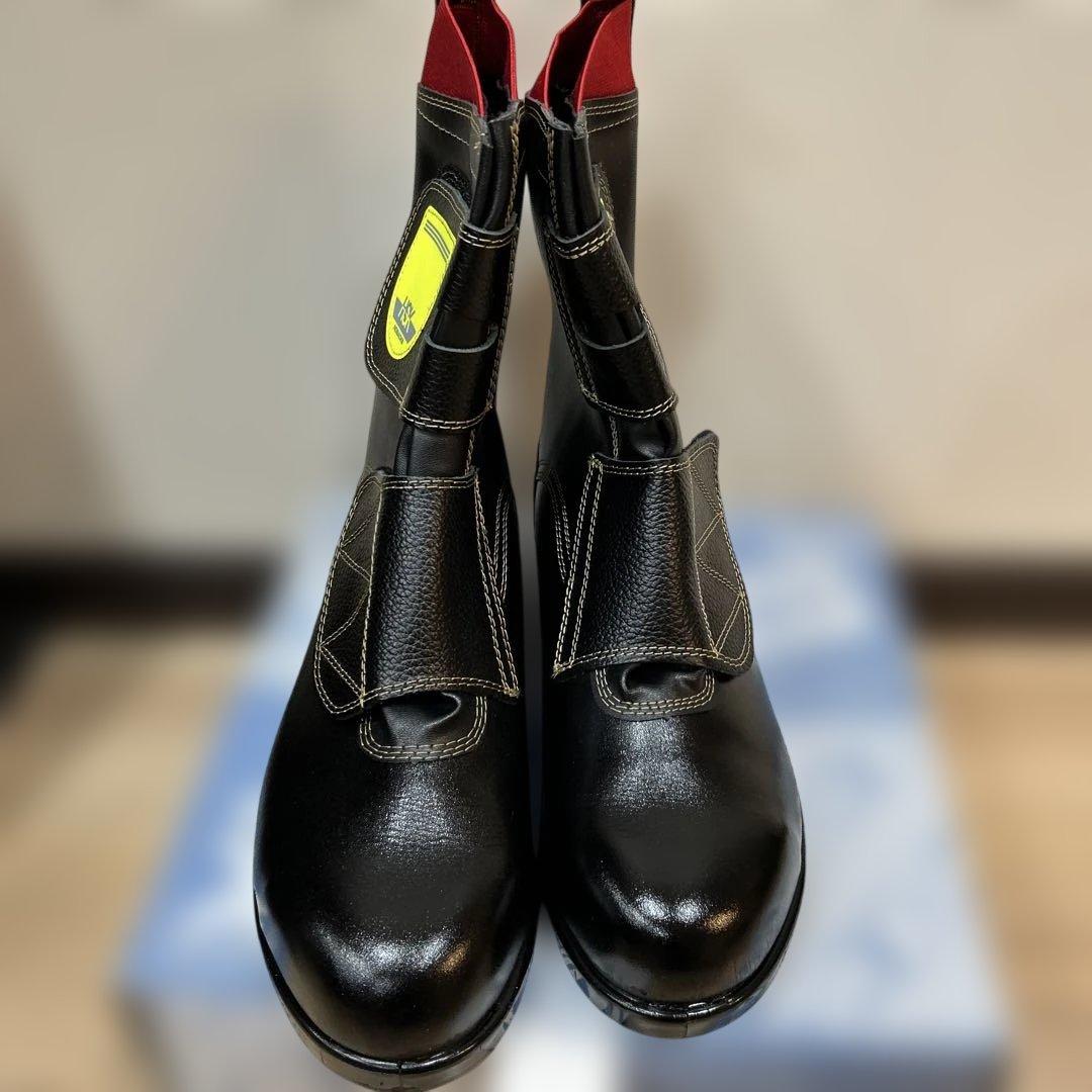 HSK 舗装作業　舗装　ハイカット安全靴 ブラック/レッド