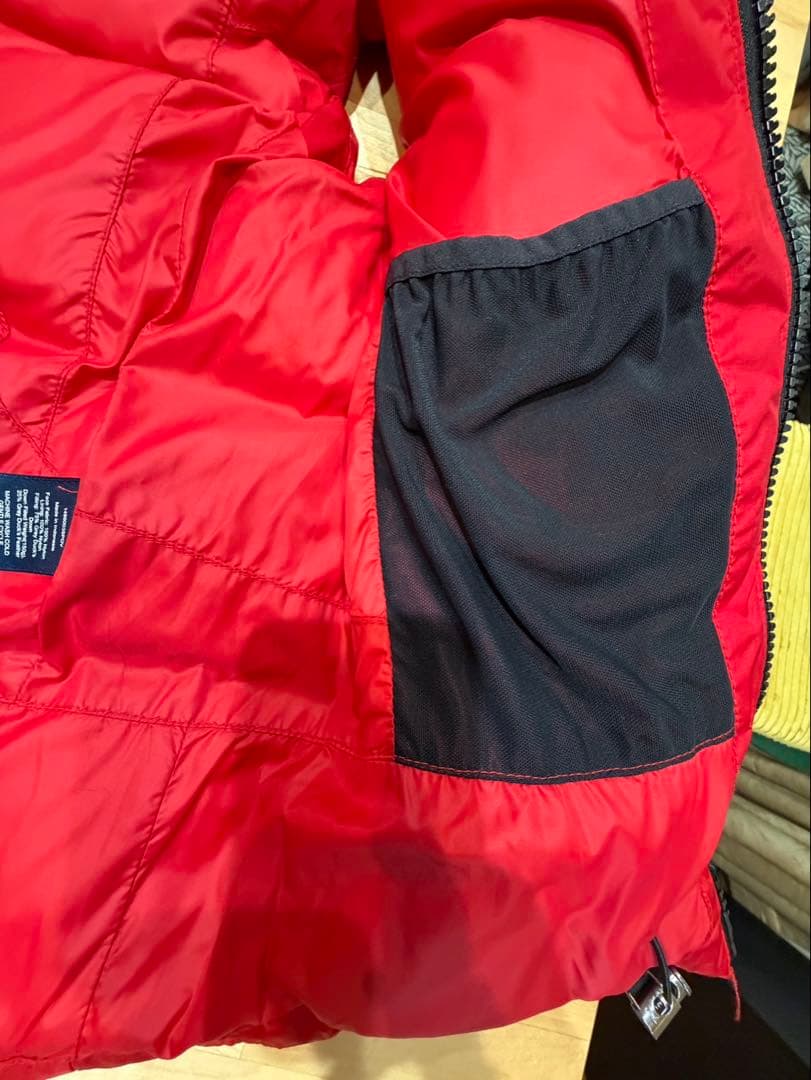 ポロ・ラルフ・ローレン フード付きダウンベスト レッド