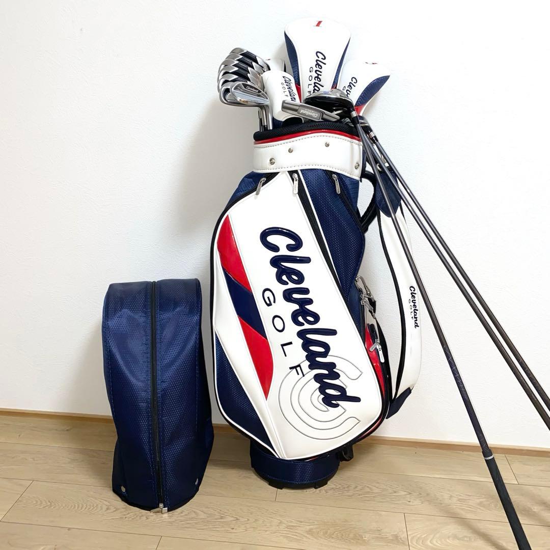 良品☆クリーブランド メンズゴルフクラブ セット☆初心者 キャディバッグ付 R右