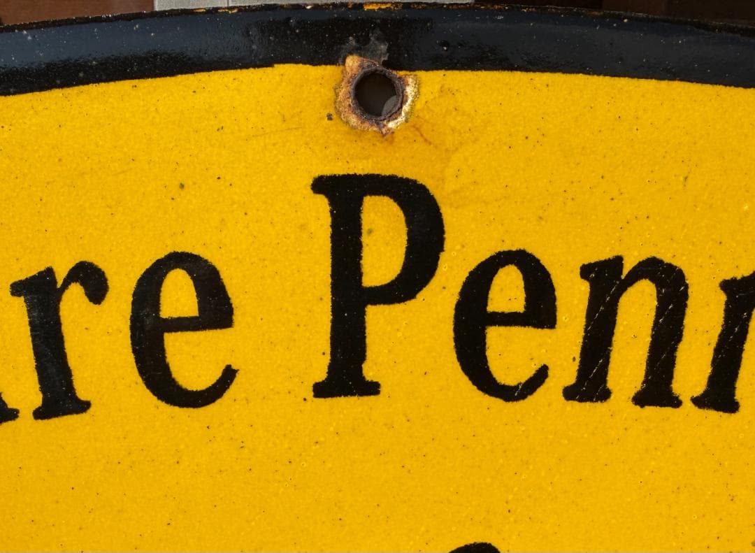 ペンズオイル PENNZOIL 看板 ビンテージ 76cm 世田谷ベース