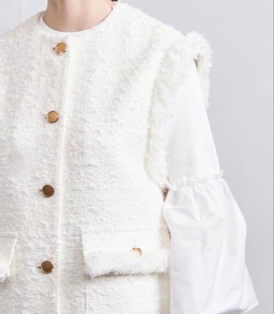 UNITED ARROWS ツイードベスト 美品 ブラウス2点セット 36サイズ