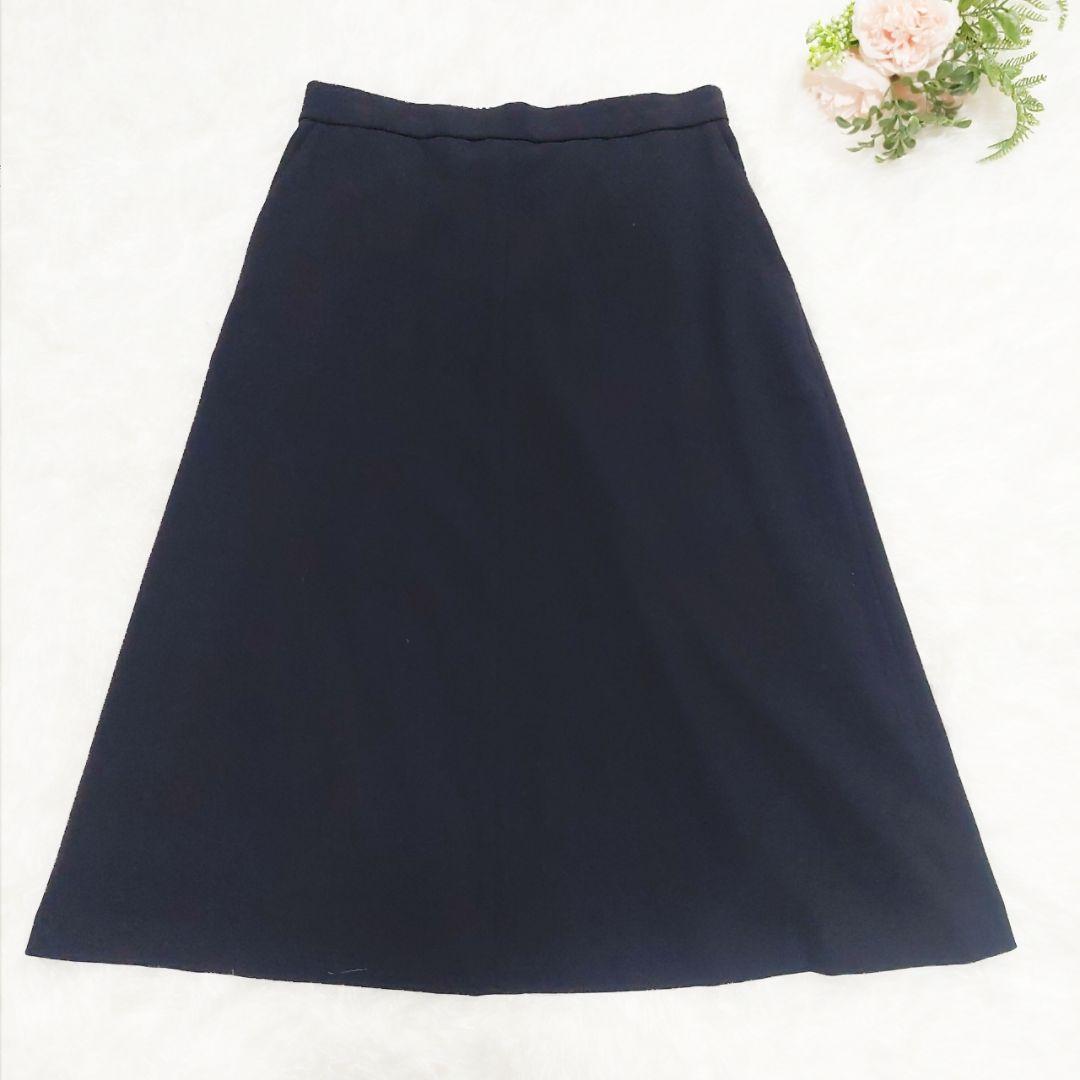 美品 自由区 大きいサイズ 44 洗える ストレッチ ノーカラー セットアップ