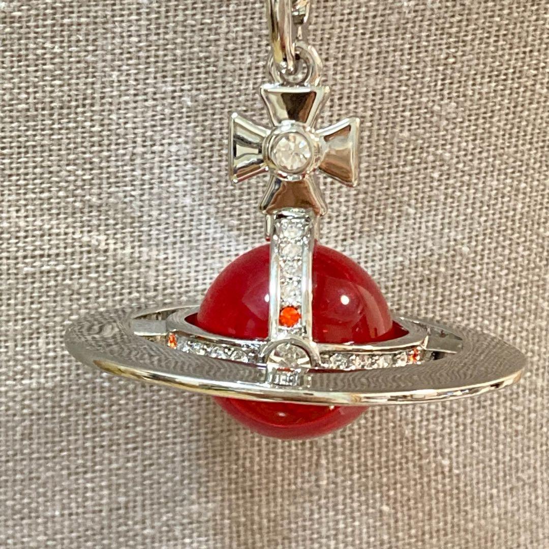 Vivienne Westwood｜スモールオーブネックレス　シルバー×レッド