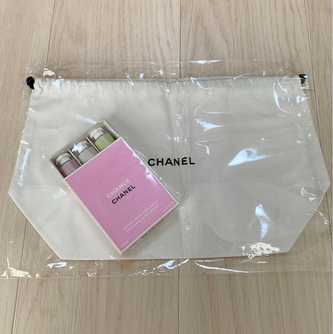 【シャネル】⭐️特別限定品 CHANELチャンスクレームマン ハンドクリーム＆巾着