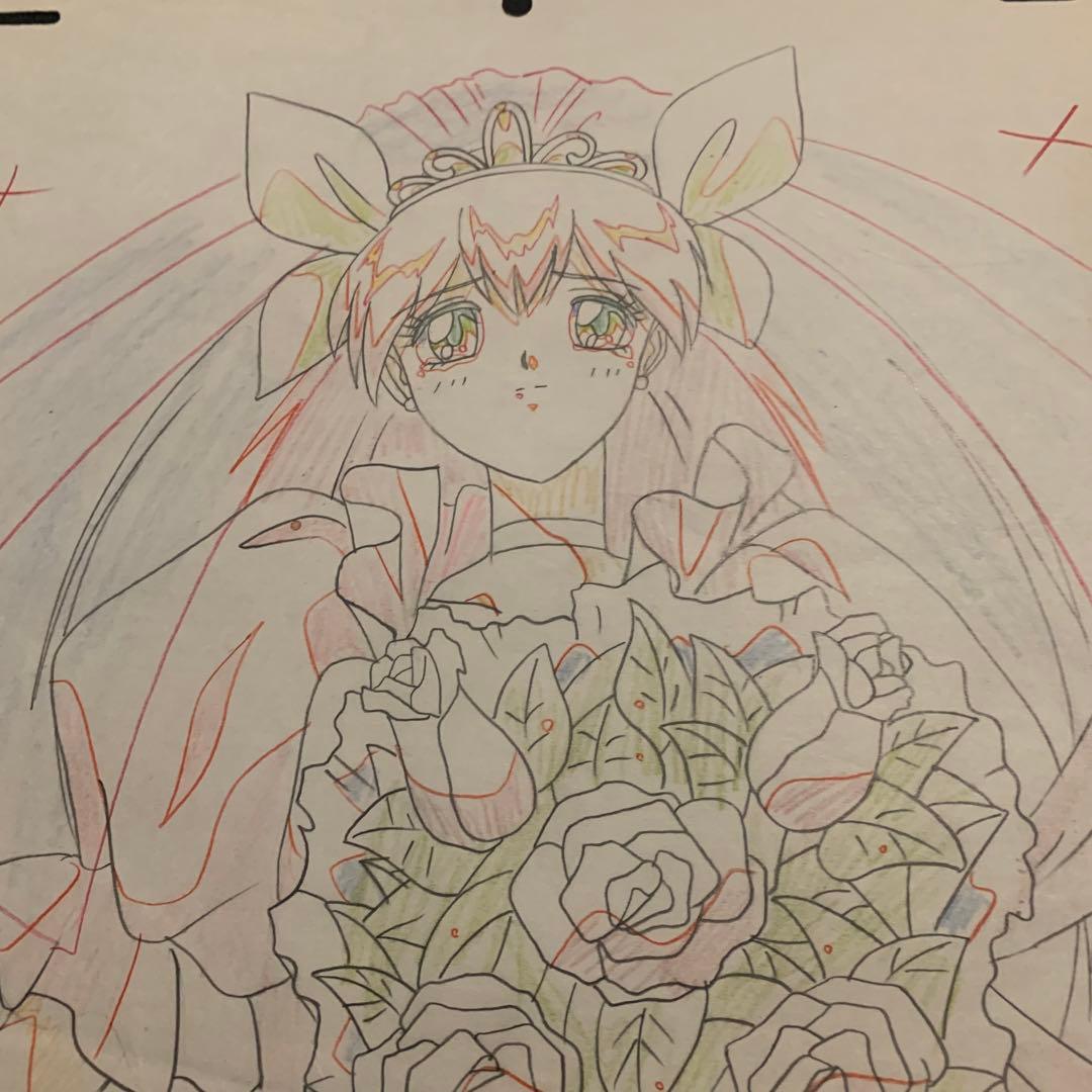 貴重な涙シーン変身バージョン ウェディングピーチ セル画