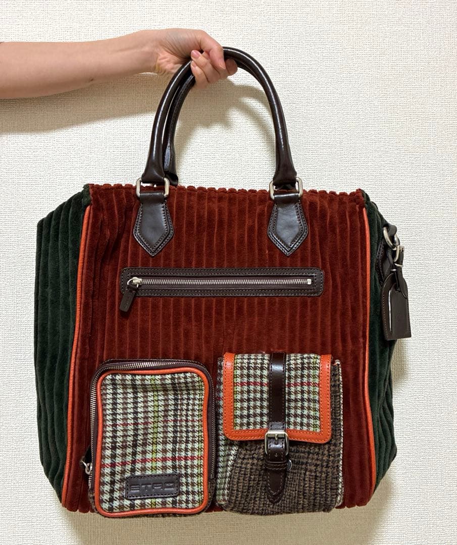 y*o様 ヴィンテージ etro エトロ バッグ コーデュロイ ビンテージ