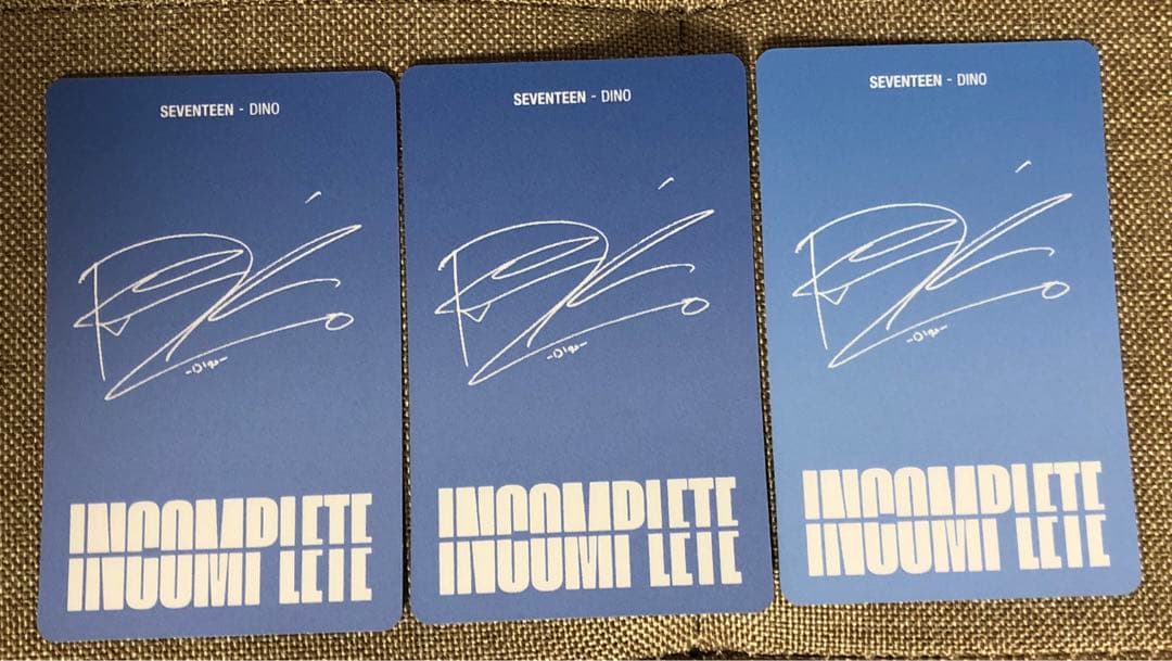 SEVENTEEN ディノ　incomplete Blu-ray トレカ