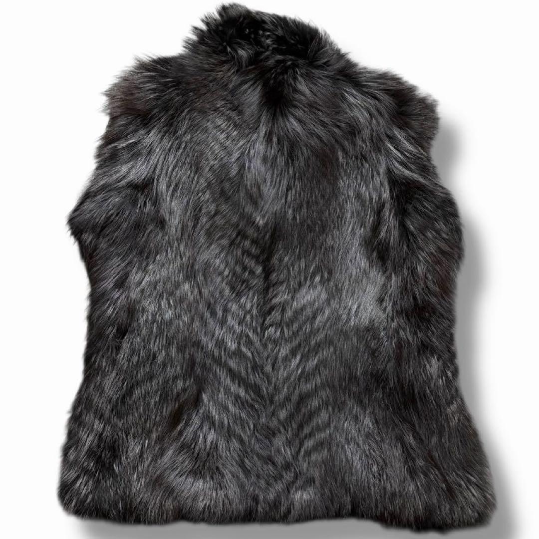 美品 SAGAFOX 毛皮 コート アウター ファー リアル 女優襟 最高級