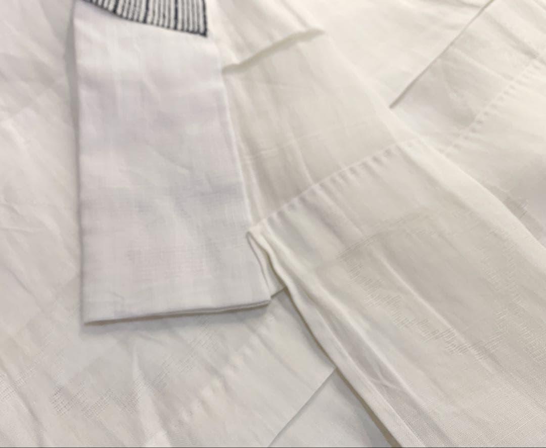 小千谷本麻紋紗　長襦袢　残布あり　裄63.5