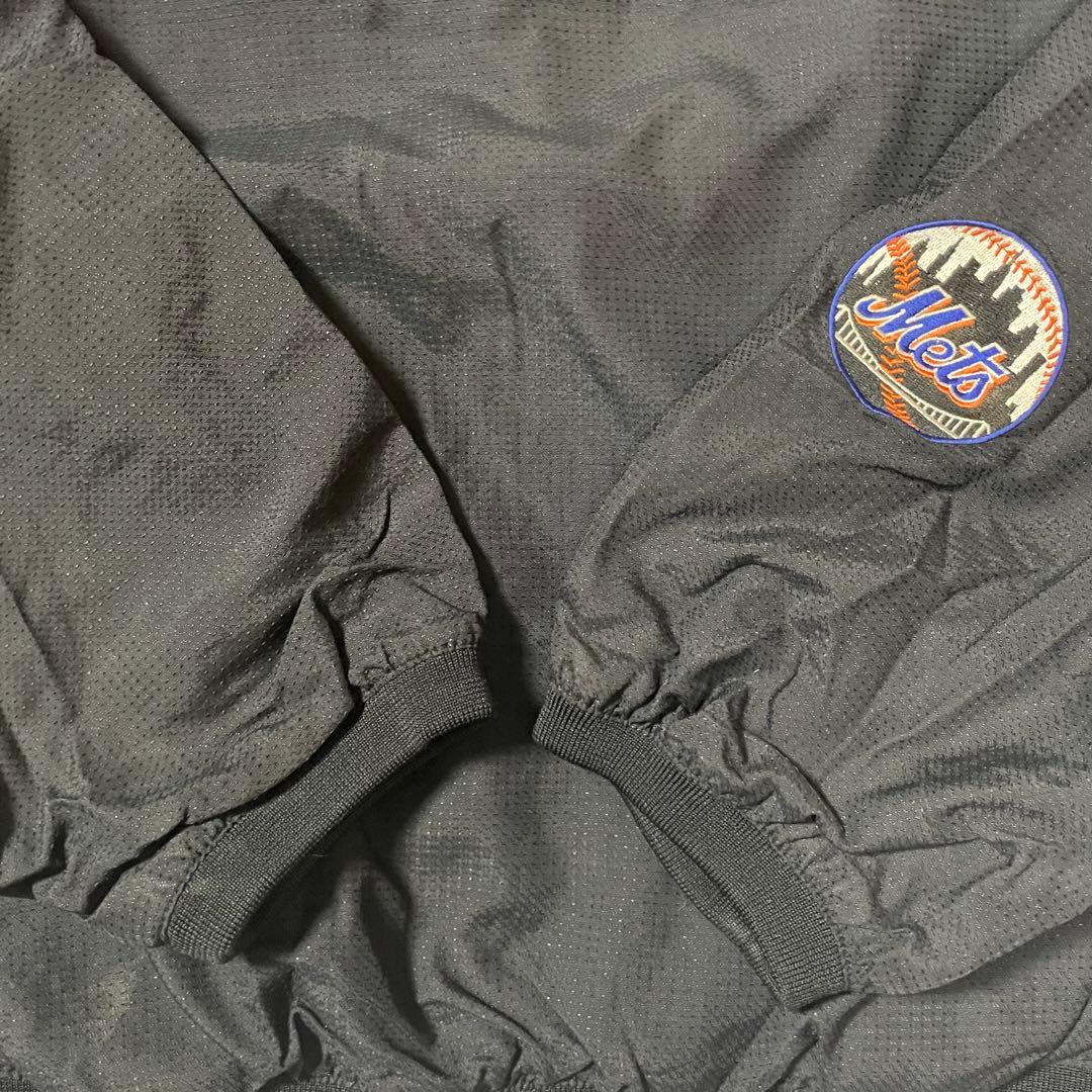 Majestic製 MLB公式 ニューヨークメッツプルオーバーハーフジップL