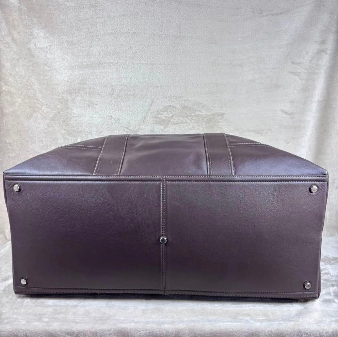 極美品　希少　廃盤モデル　COACH ボストンバッグ　本革レザー　ダークブラウン