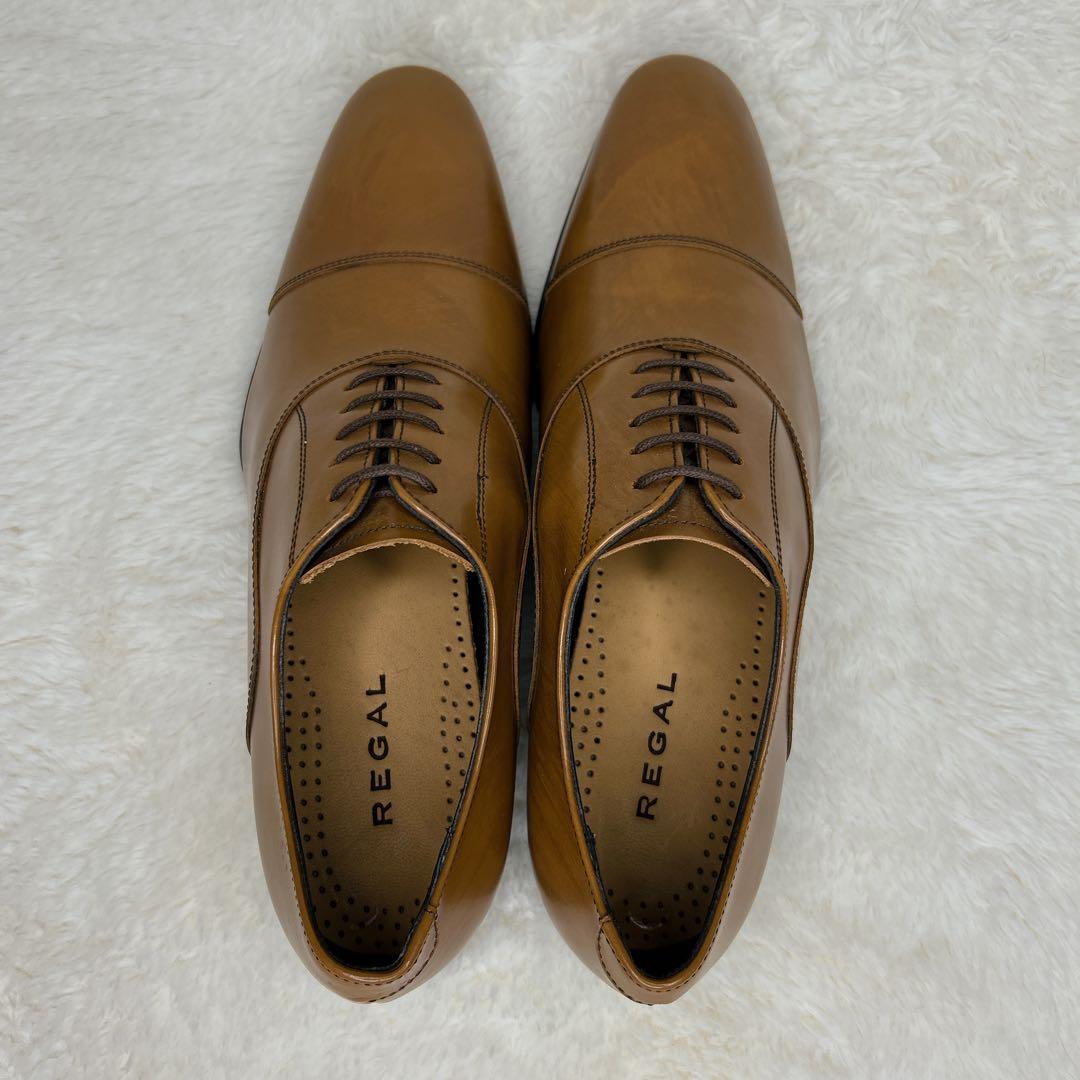 ✨極美品✨リーガル 011R ストレートチップ 内羽根 ライトブラウン 24.5