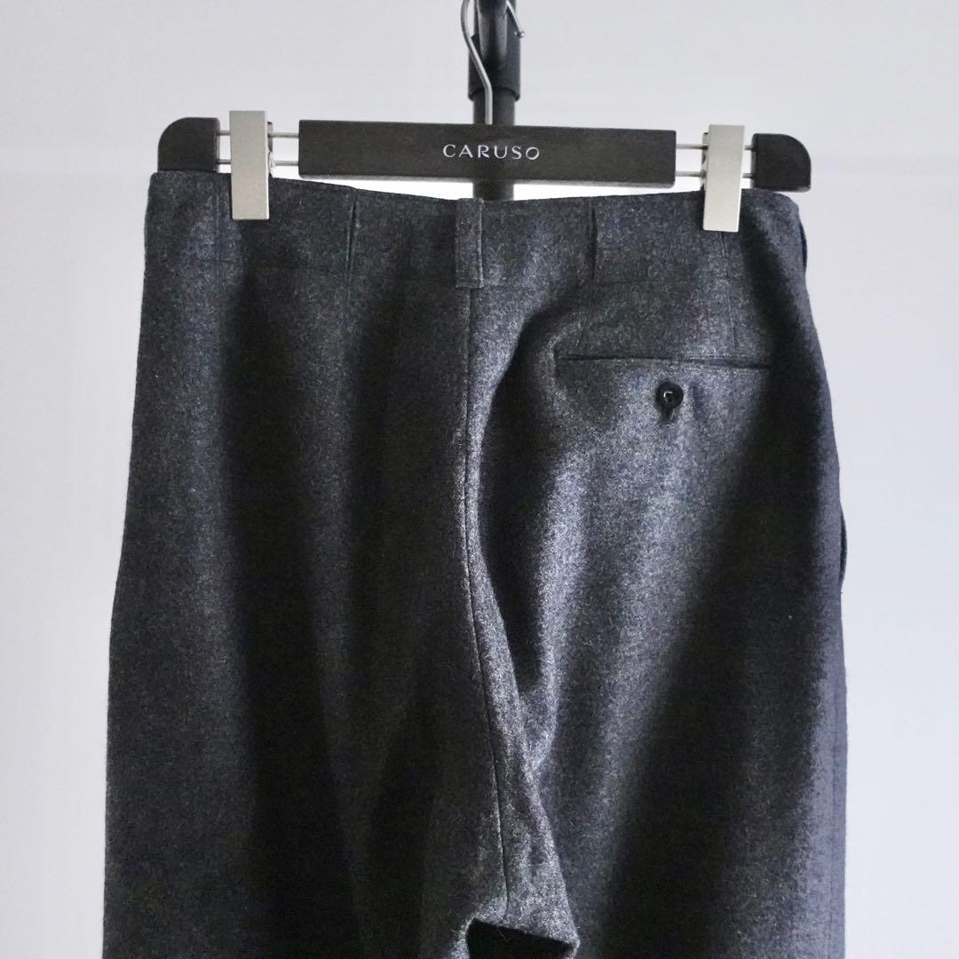 【状態良好】1960s デンマーク軍　ウールメルトン　ワイドトラウザーズ　グレー