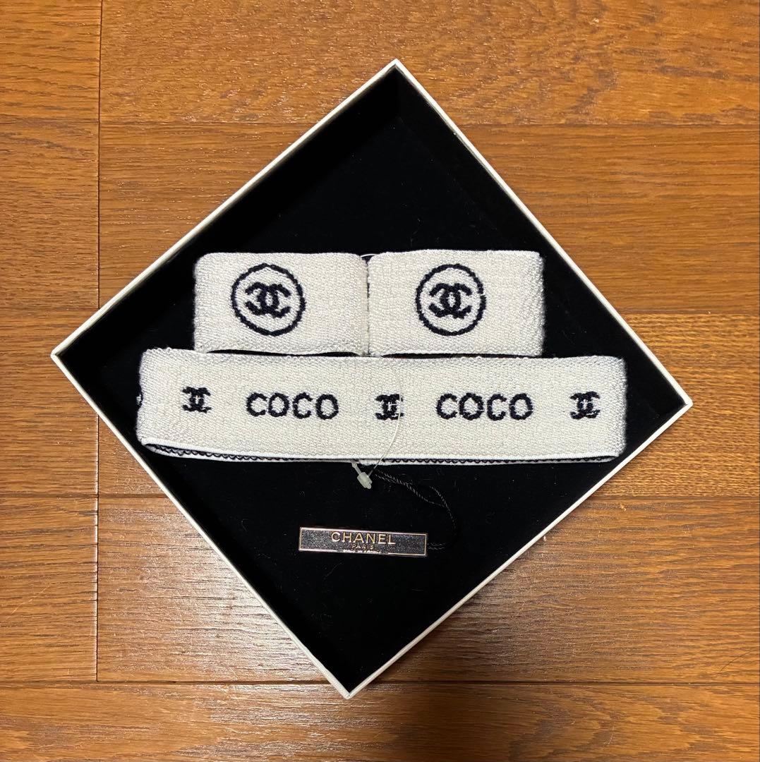 CHANEL シャネル ココマーク リストバンド ヘアバンド スポーツライン
