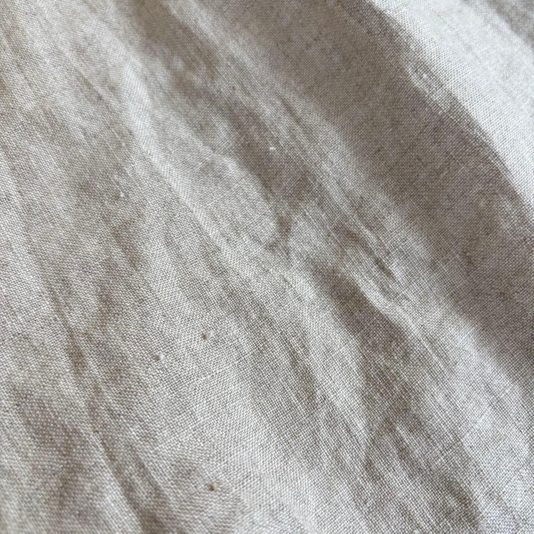 GRANDMA MAMA DAUGHTER スタンドカラーリネンワンピース