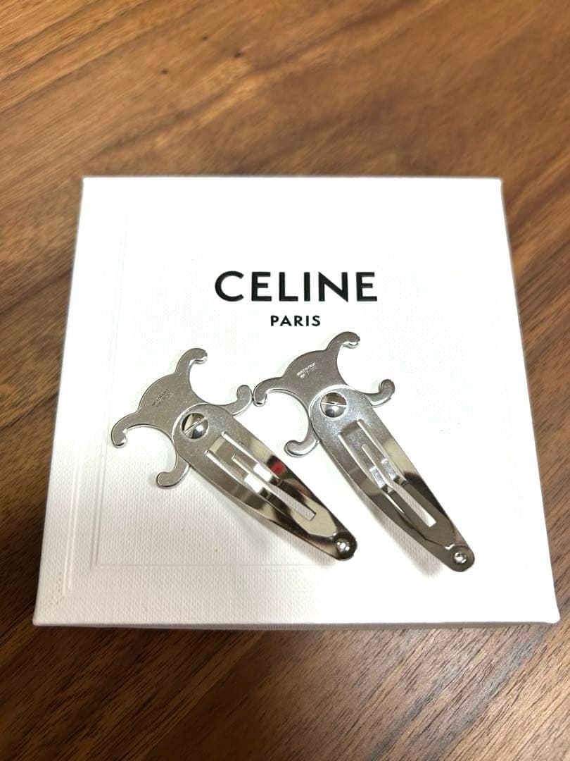 CELINE セリーヌ トリオンフ スナップ クリップ シルバー2個セット